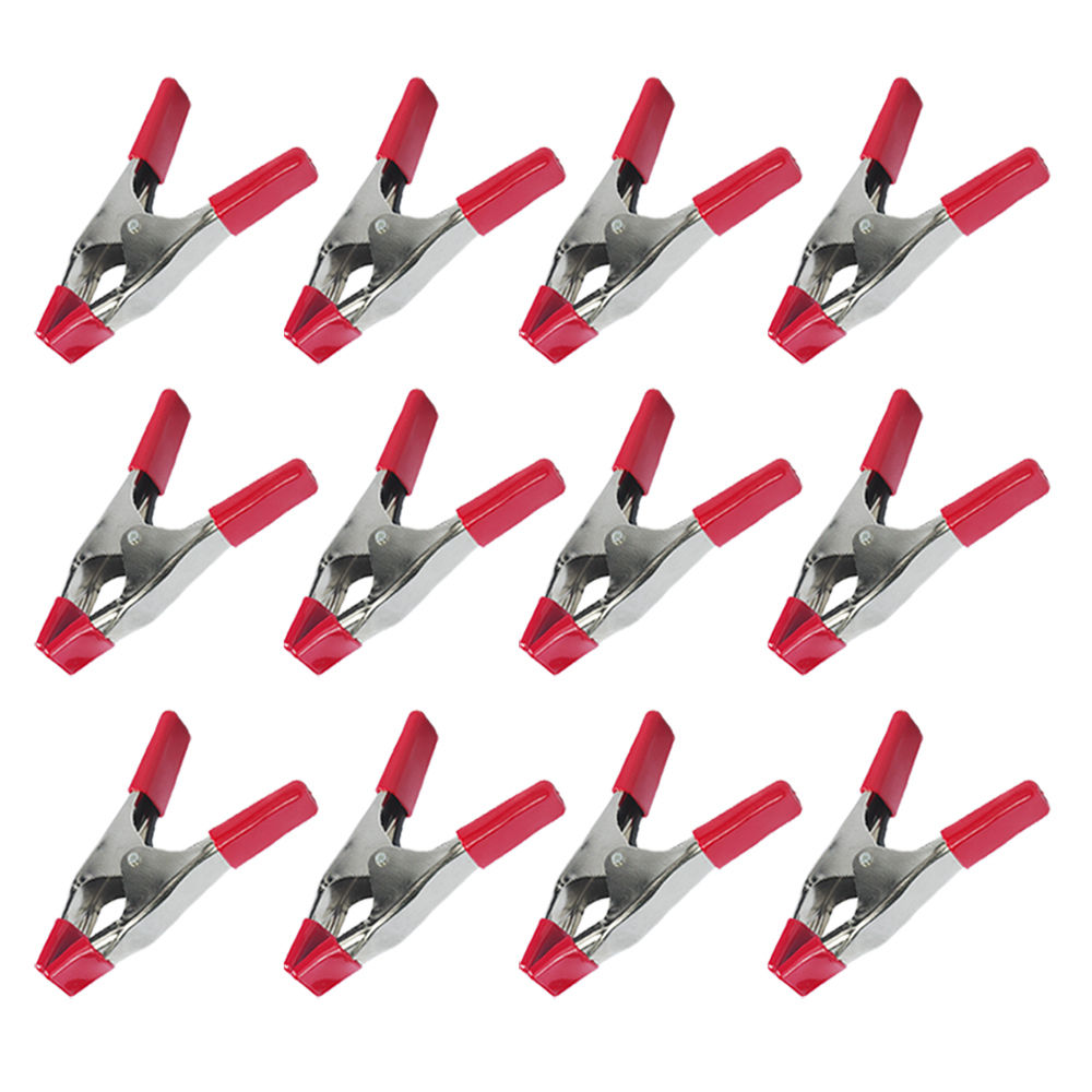US SELLER 6inch Metal Spring Clamps w/ Rubber Tips Tool Large Clips Lot