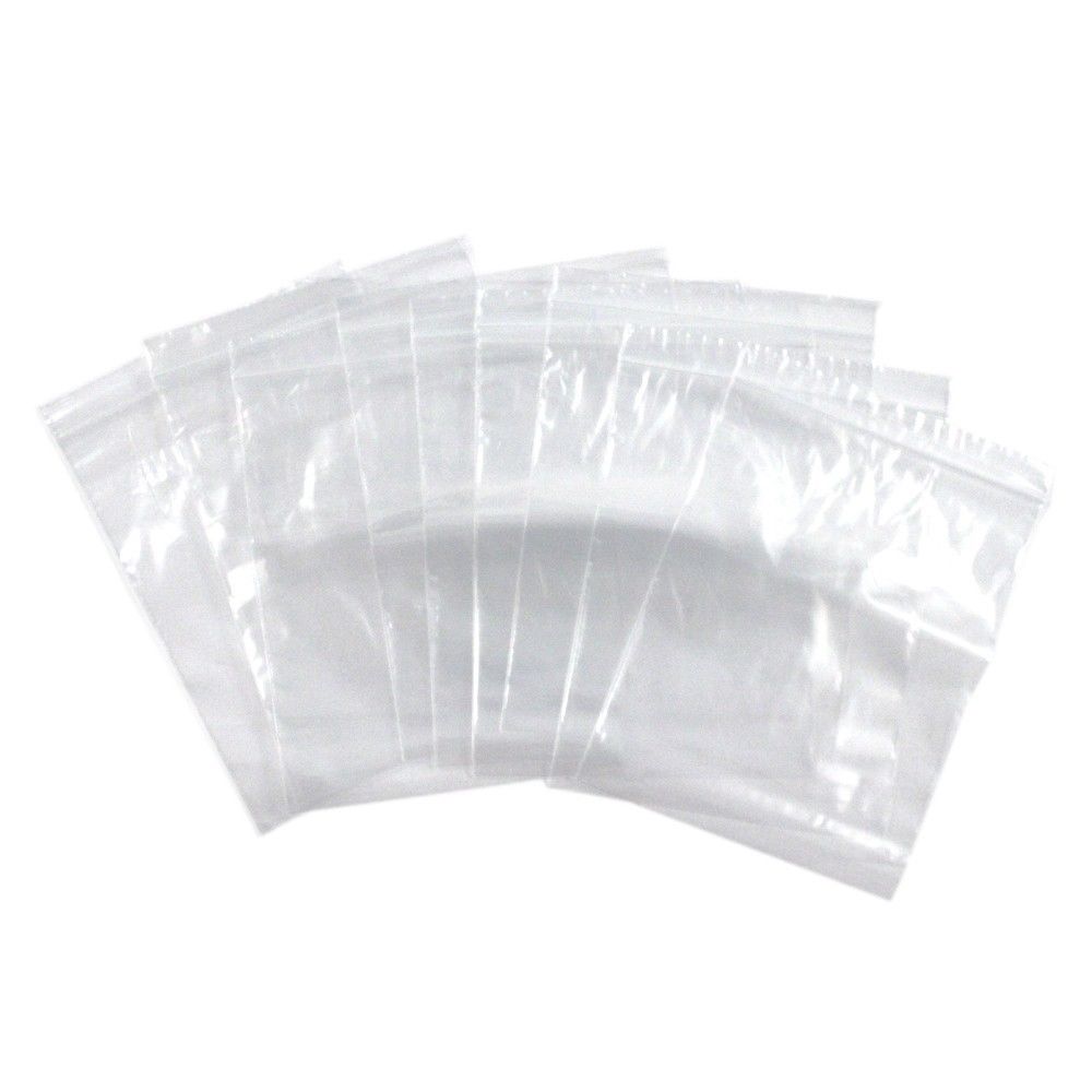 100pk Self Locking Plastic Bags 2mm Thick All Purpose Storage Bags