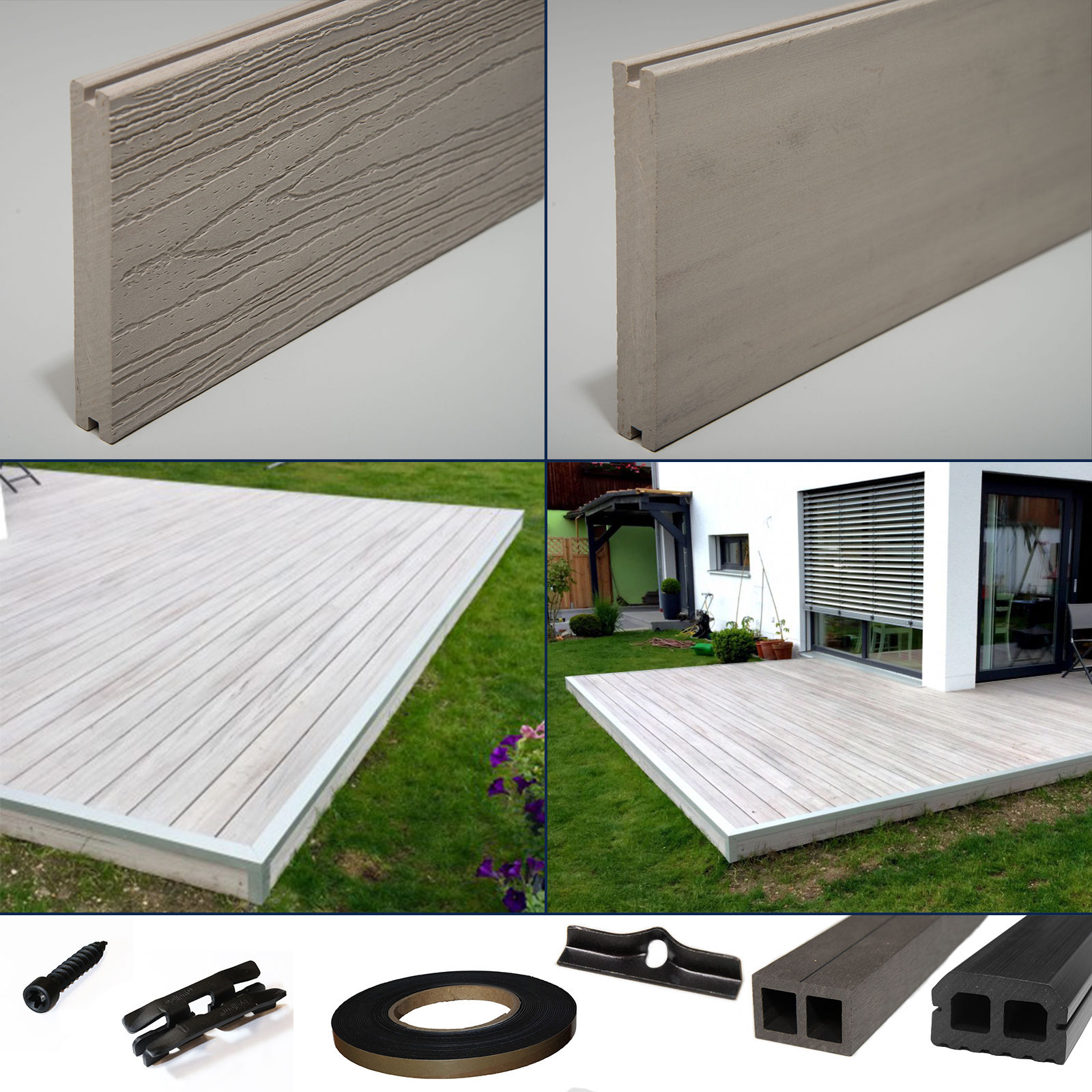 HORI WPC BPC Terrassendiele Exclusive Komplettset