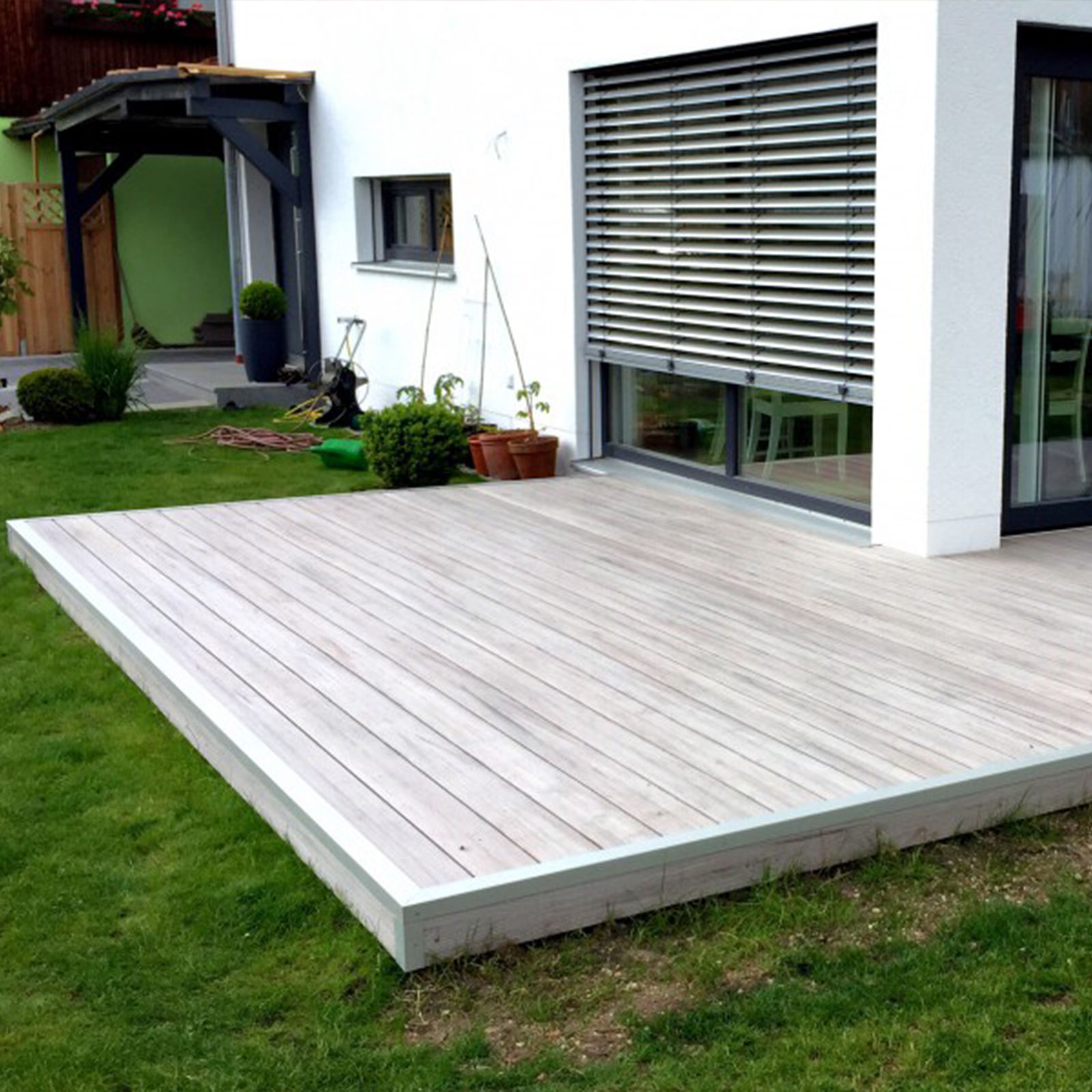 HORI WPC BPC Terrassendiele Exclusive Komplettset Komplettbausatz weiß