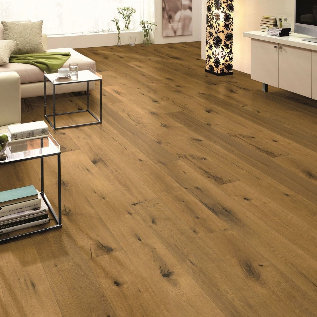 HORI Parkett Eiche Vintage natur-geölt Parkettboden mit Fase Dämmung