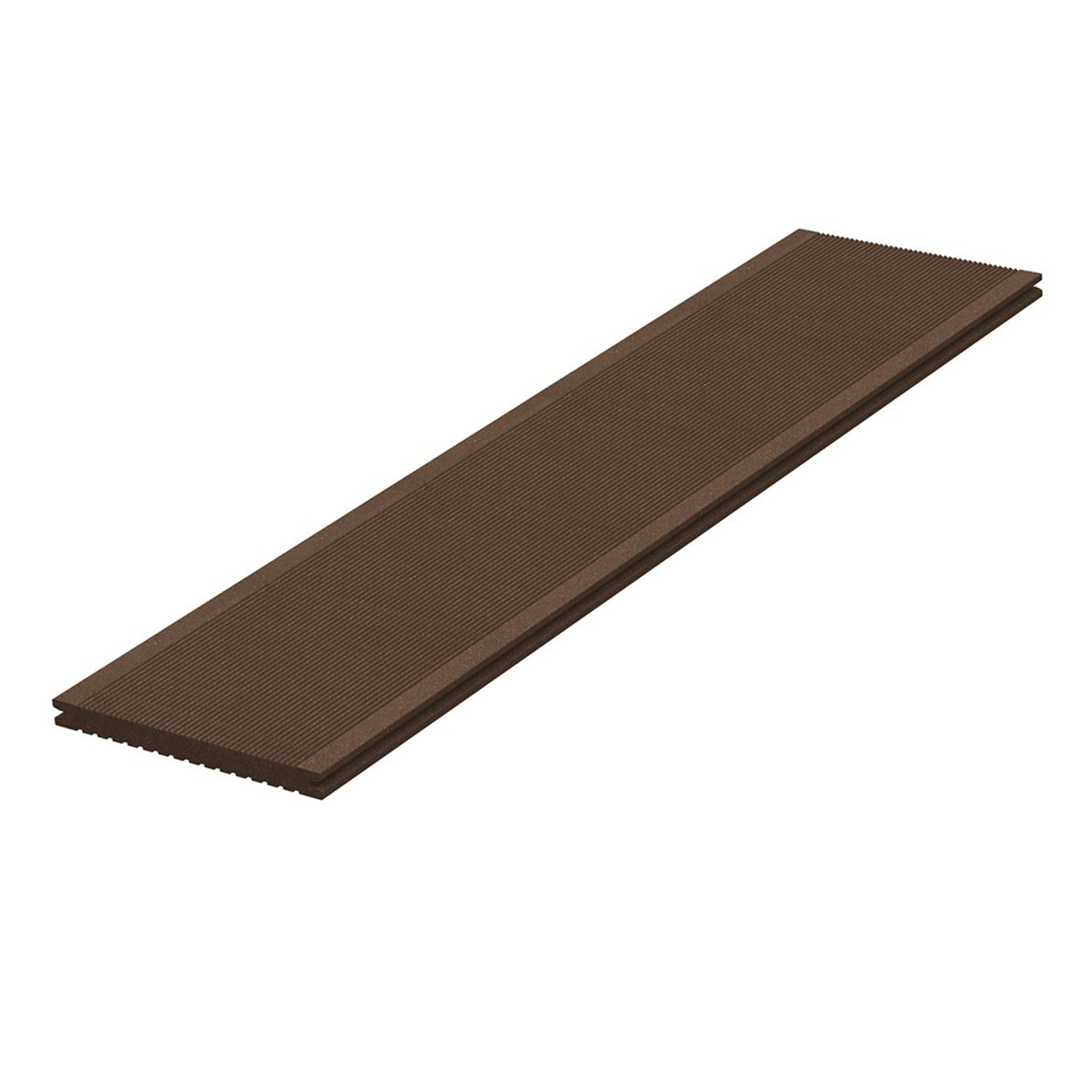 Megawood Terrassendielen Komplettset WPC Komplettbausatz XXL massiv braun Holz