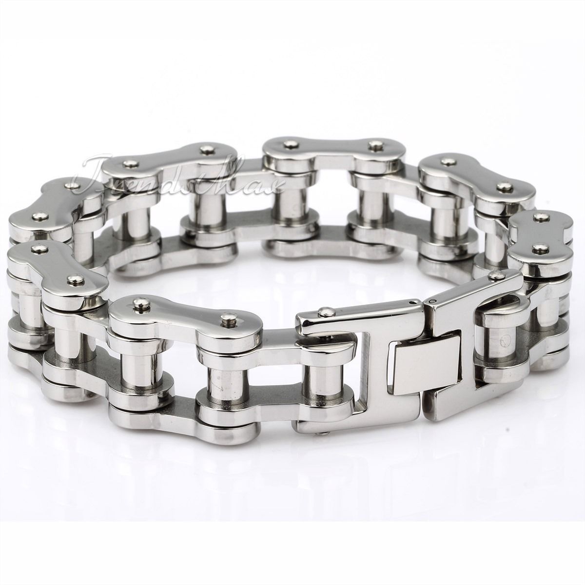 14/19/23mm MENS Chain Silver Biker Motorcycle Link 316L Stainless Steel Bracelet eBay