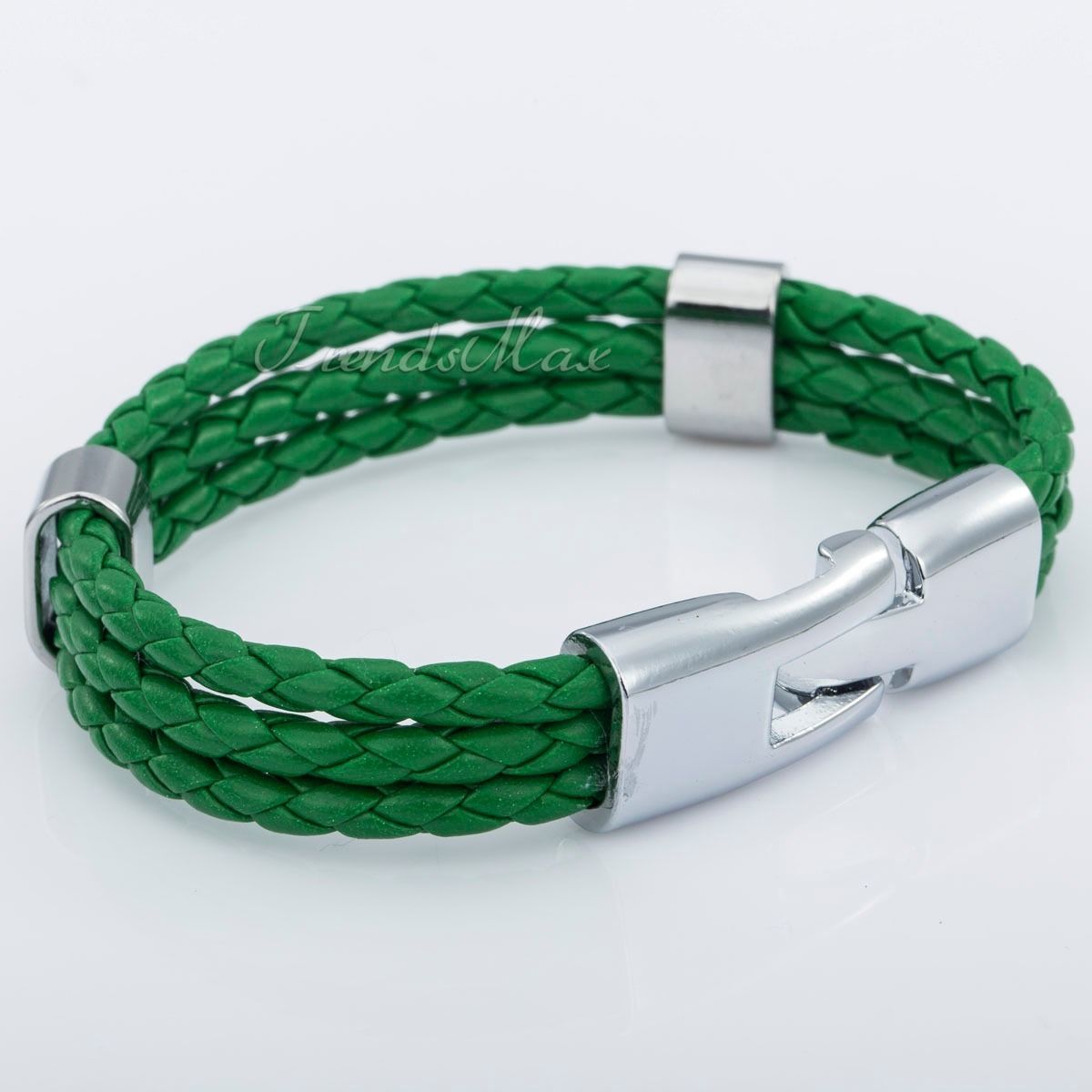 Sport Surfer Braided Rope Faux Leather Mens Boys Bracelet Wristband