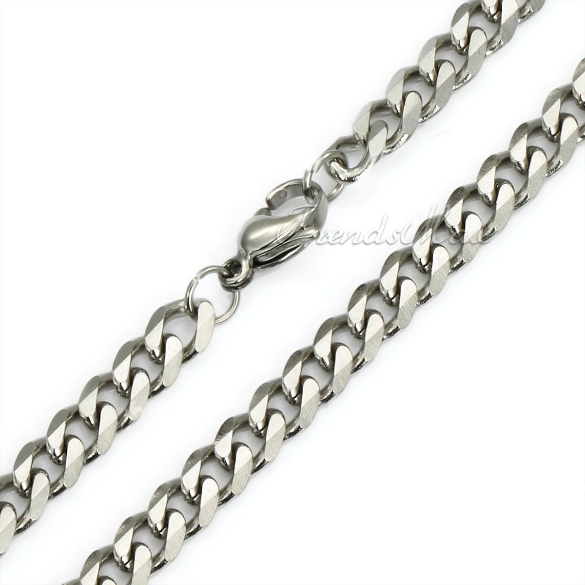 1836" MENS Stainless Steel Silver Chain Necklace 3/5/7/9/11mm Curb