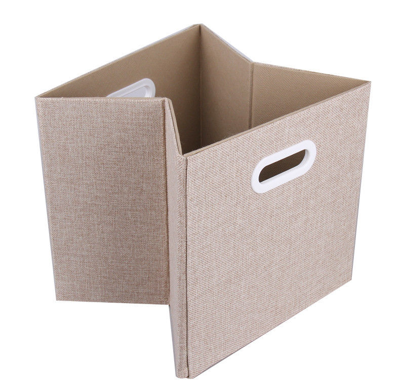 Storage Box Foldable Polyester Canvas Bins with Lid Home Organization