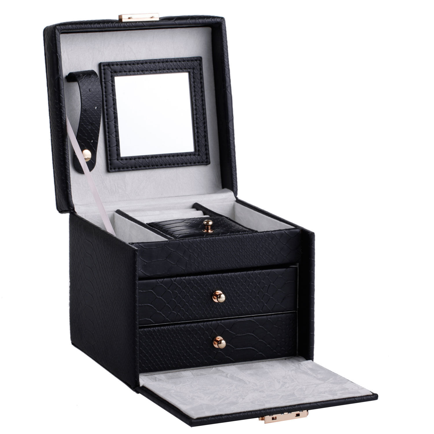 Cute Jewelry Box Case Ring Earring Necklace Storage Organizer Display