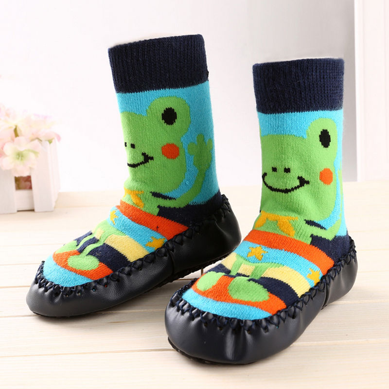 Cute Baby Kids Walking Long Socks Infants Shoes Thick Cute Baby Kids Walking Long Socks Infants Shoes Thick
