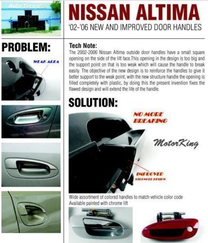 MotorKing For 02-06 NISSAN ALTIMA B3757 Rear Left Outside Door Handle K11 Smoke