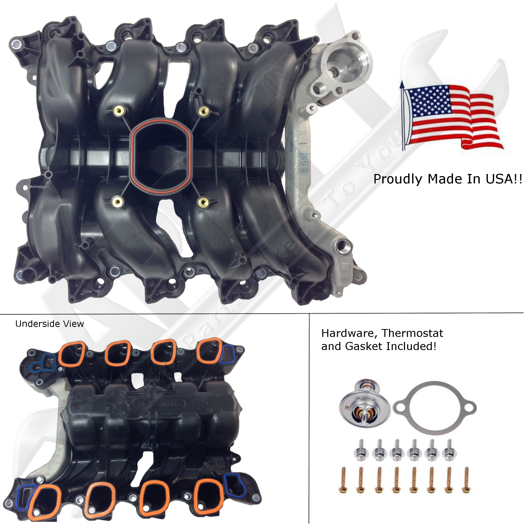 Apdty 726289 Intake Manifold Assembly w Upgraded Aluminum Crossover 4