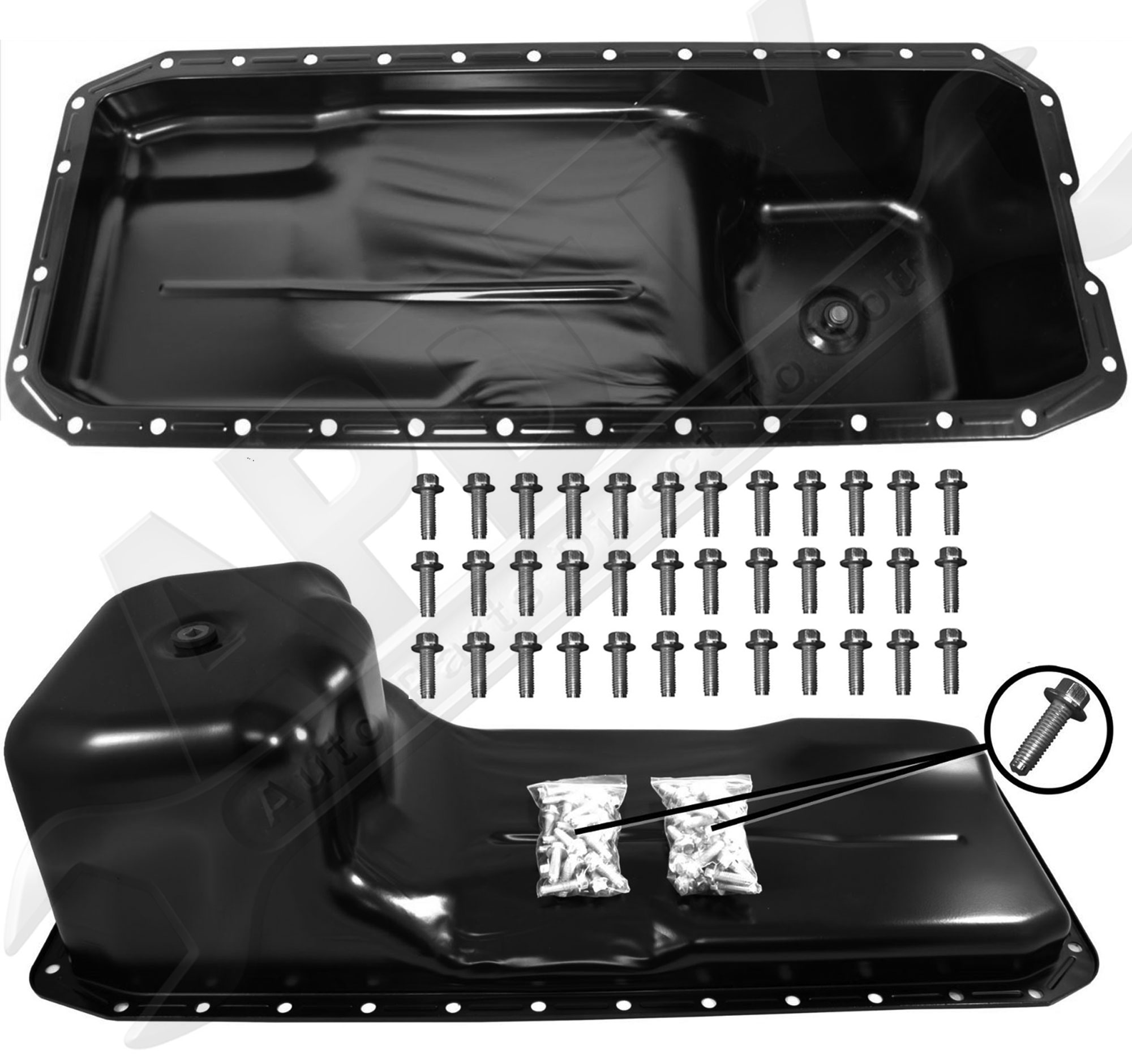 APDTY 68043300AA Oil Pan & Bolts For Dodge Cummins 5.7 5.9L / 6.7L