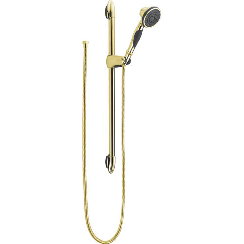 Delta 54713-PB Hand Shower Set with Wall Bar and Hose Polished Brass