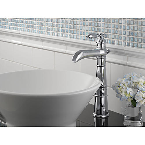 Delta 754 Victorian Open Spout 1Handle Bathroom Sink Vessel Faucet
