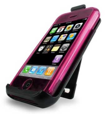 speck see-thru iphone case & holster pink iph-pnk-see, fits 1st gen only