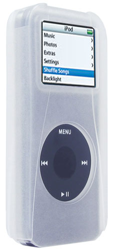 speck skintight ipod skin case & screen protector sk-clear-nn, fits 2/4 gig nano (1st gen)