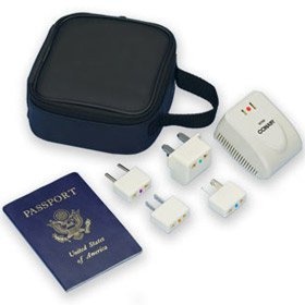 Conair TK3 6 Piece Travel Adapter Set with Voltage Converter and Soft Carry Pouch