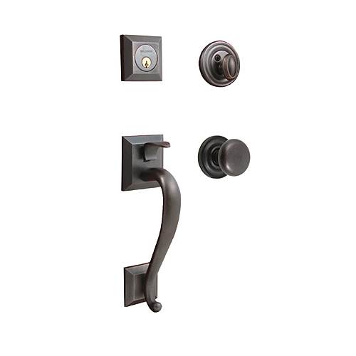 Baldwin 5320.402.ENTR Madison Entrance Front Door Lock Handleset Distressed Oil Rubbed Bronze