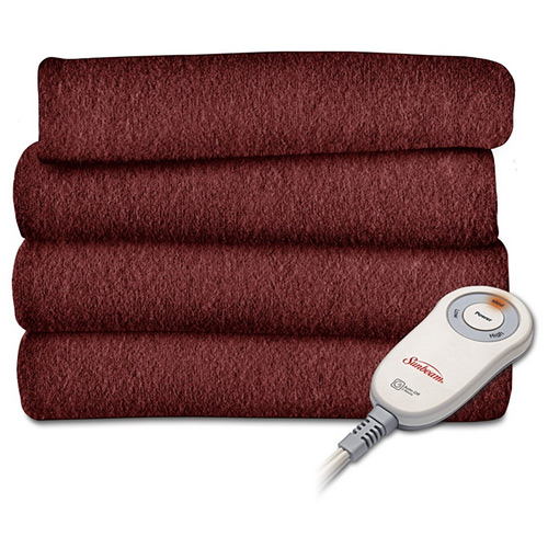 Sunbeam Electric Heated Fleece Warming Throw Blanket Assorted Colors