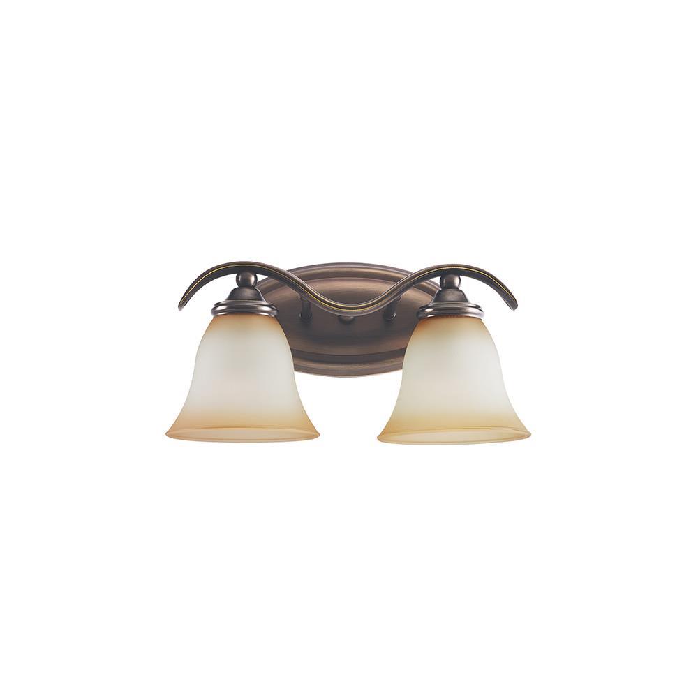 Sea Gull Lighting 44360-829 Rialto 2-Light Vanity Russet Bronze Finish eBay