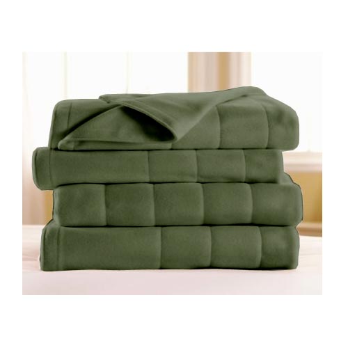 Sunbeam King Quilted Fleece Electric Blanket Olive NEW eBay