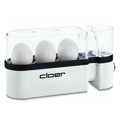 Cloer 6021NA 3 Tray Egg Boiler with Built in Egg Piercer, White - Specialty Accessories Kitchen Appliances