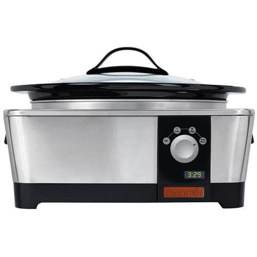 Crock Pot SCCPTM600-S 6 Quart Designer Stainless Steel Oval Slow Cooker