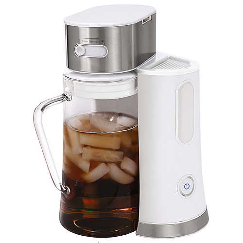 Oster BVST-TM24 2.5 Quart Iced Tea Maker Brewer White / Stainless - Coffee, Tea and Espresso Kitchen Appliances