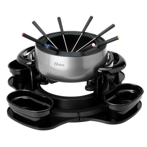 Oster Fpstfn7500 Lazy Susan Fondue Maker With 4 Removable Bowls Silver Camilia