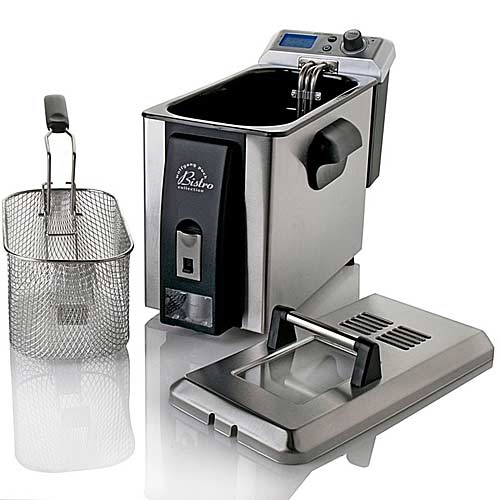 Wolfgang Puck BDFR0060 Bistro Electric 4 Liter Deep Fryer with Oil Drain - Indoor Grills, Griddles and Fryers Kitchen Appliances