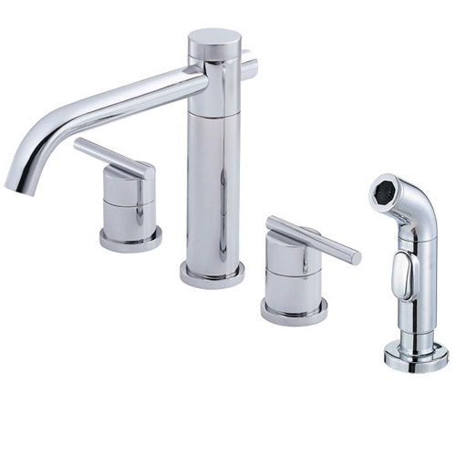 Danze D414458 Parma Two Handle Kitchen Sink Faucet with Sprayer Chrome