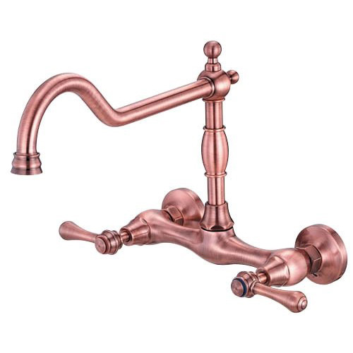 Danze D416557AC Opulence Wall Mount Kitchen Sink Faucet Antique Copper