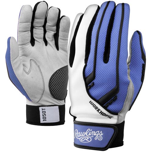 Rawlings BGP1050TY Workhorse 1050 Youth Batting Glove Columbia Blue SM
