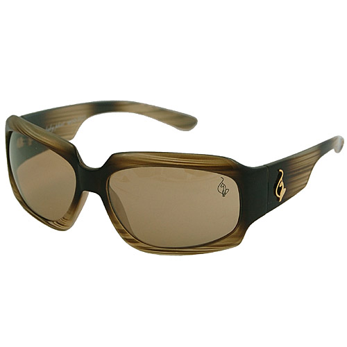 Baby Phat 2021 Olive Green Striped Plastic Sunglasses - Baby Phat Sunglasses Fashion