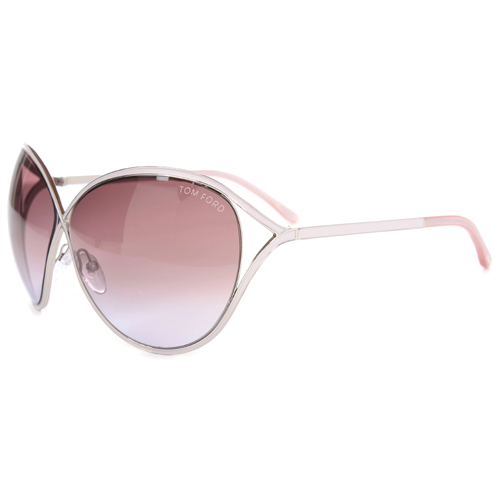 Tom Ford Sienna FT0178-72Z Oversized Sunglasses Silver Light Pink - Tom Ford Sunglasses Fashion