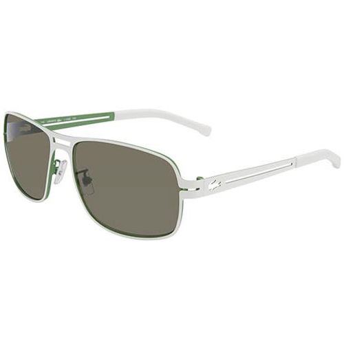 Lacoste L108s 105 Aviator Sunglasses White /green Digispace