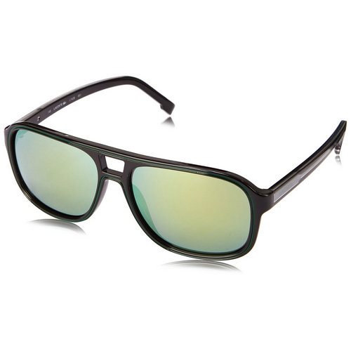 Lacoste L742S-001 Men's Black Rounded Square Plastic Sunglasses