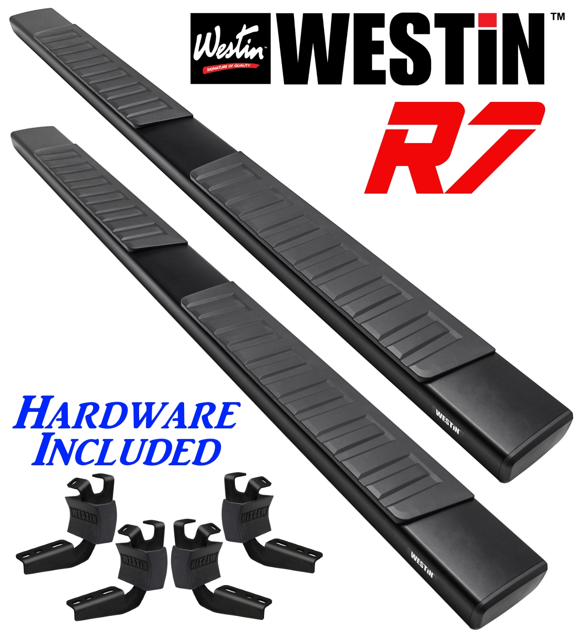 2871035 Westin R7 Black Running Board Steps Silverado / Sierra Crew