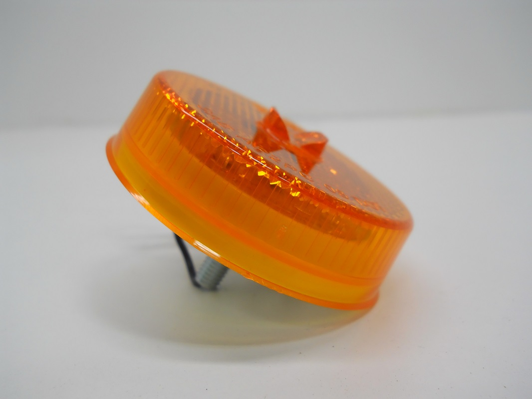 Amber 2.5" Round LED Truck Trailer Side Marker Clearance Light / Stud Mount eBay