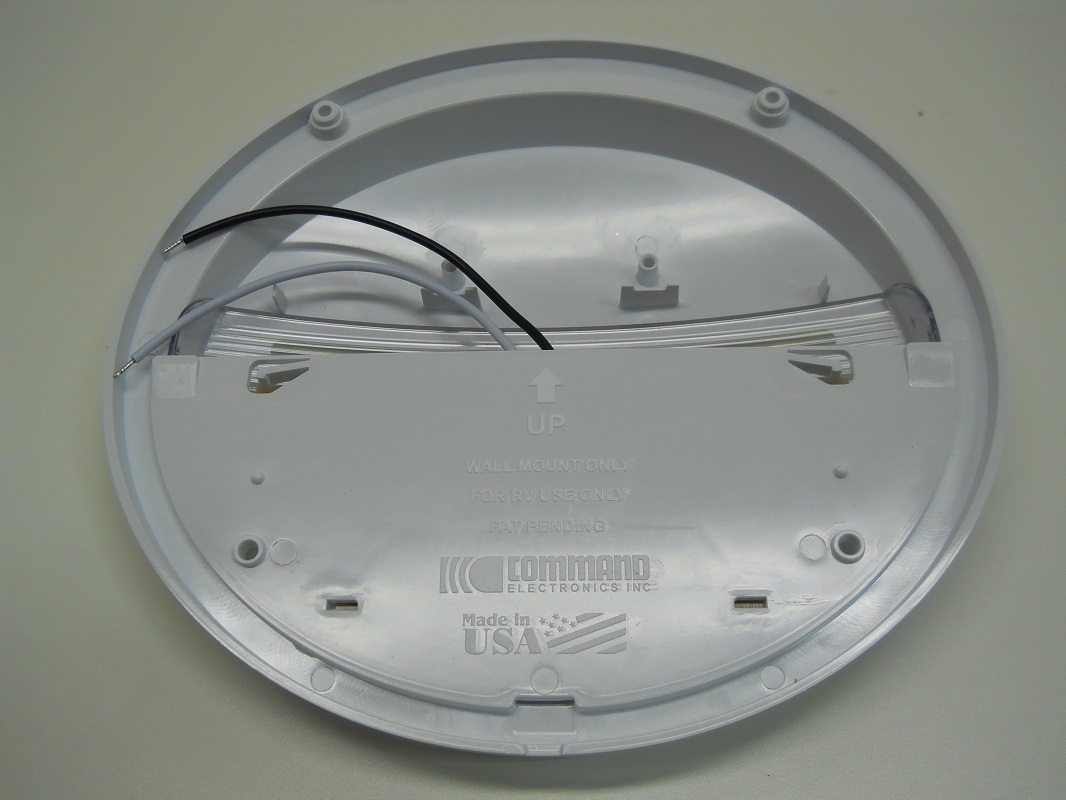 White LED 9" Oval RV Trailer Camper Porch Scare Security Light / White