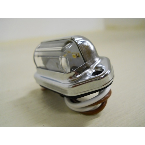 White 4 LED Truck RV ATV Semi Trailer License Plate Light / Metal Housing eBay