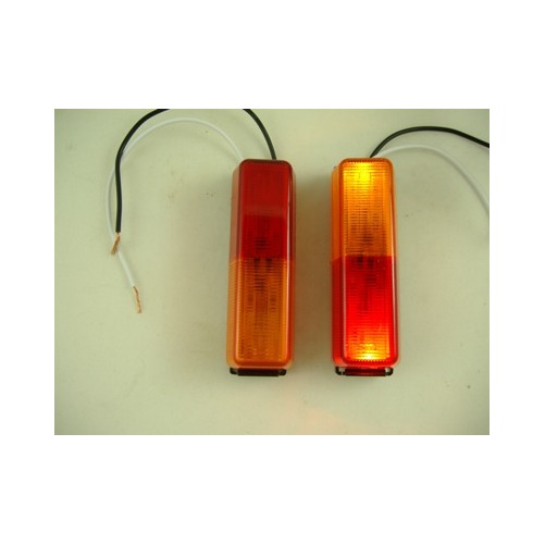 (2) Red Amber LED Trailer Fender Clearance Side Marker Lights eBay