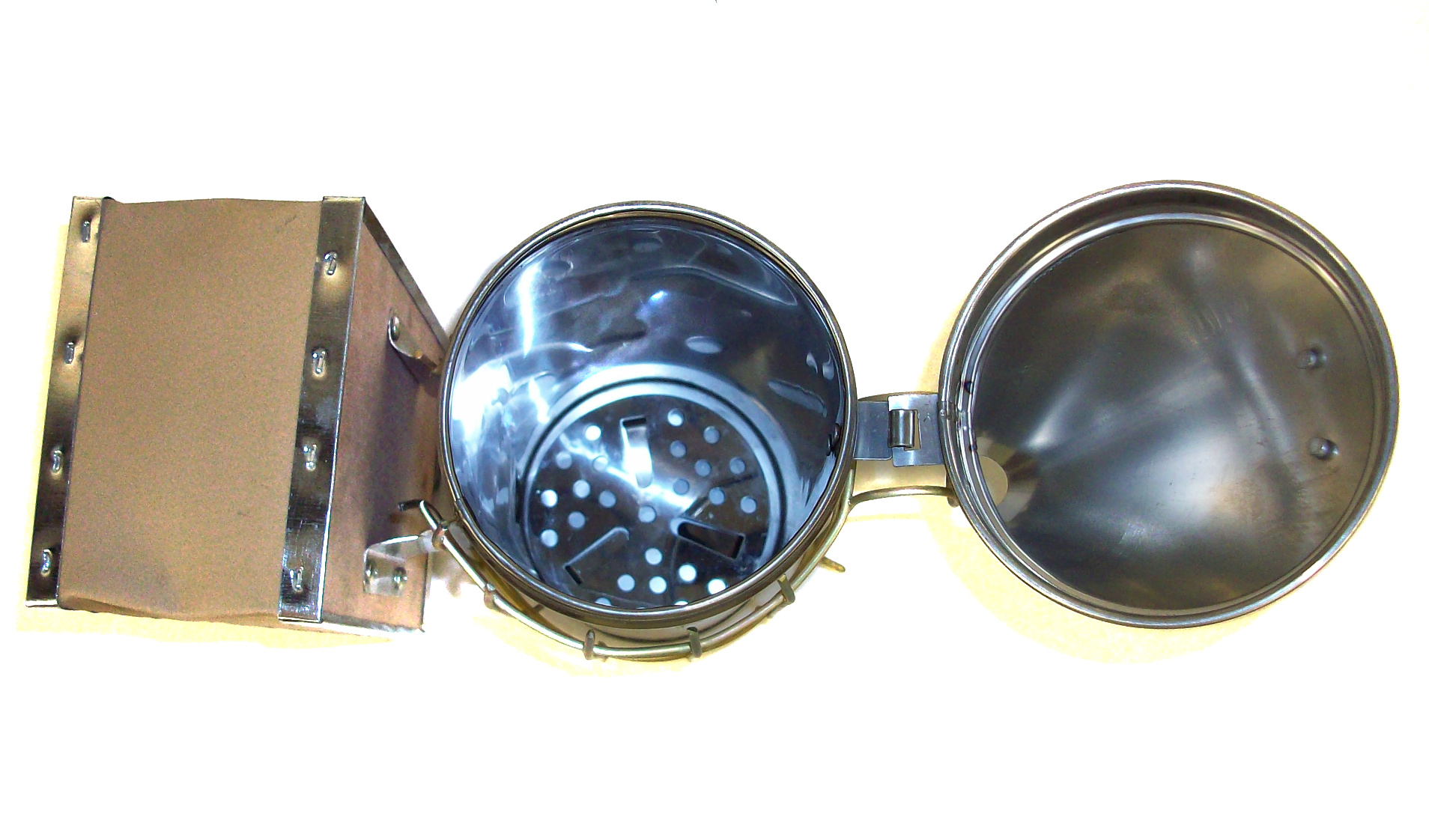 New Large Bee Hive Smoker Stainless Steel w/Heat Shield Beekeeping