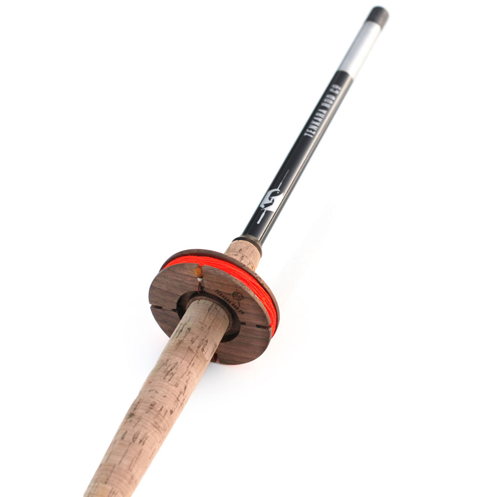 Tenkara Rod Co Wood Line Holder Spool Walnut Foam Core Fly Holder Fly