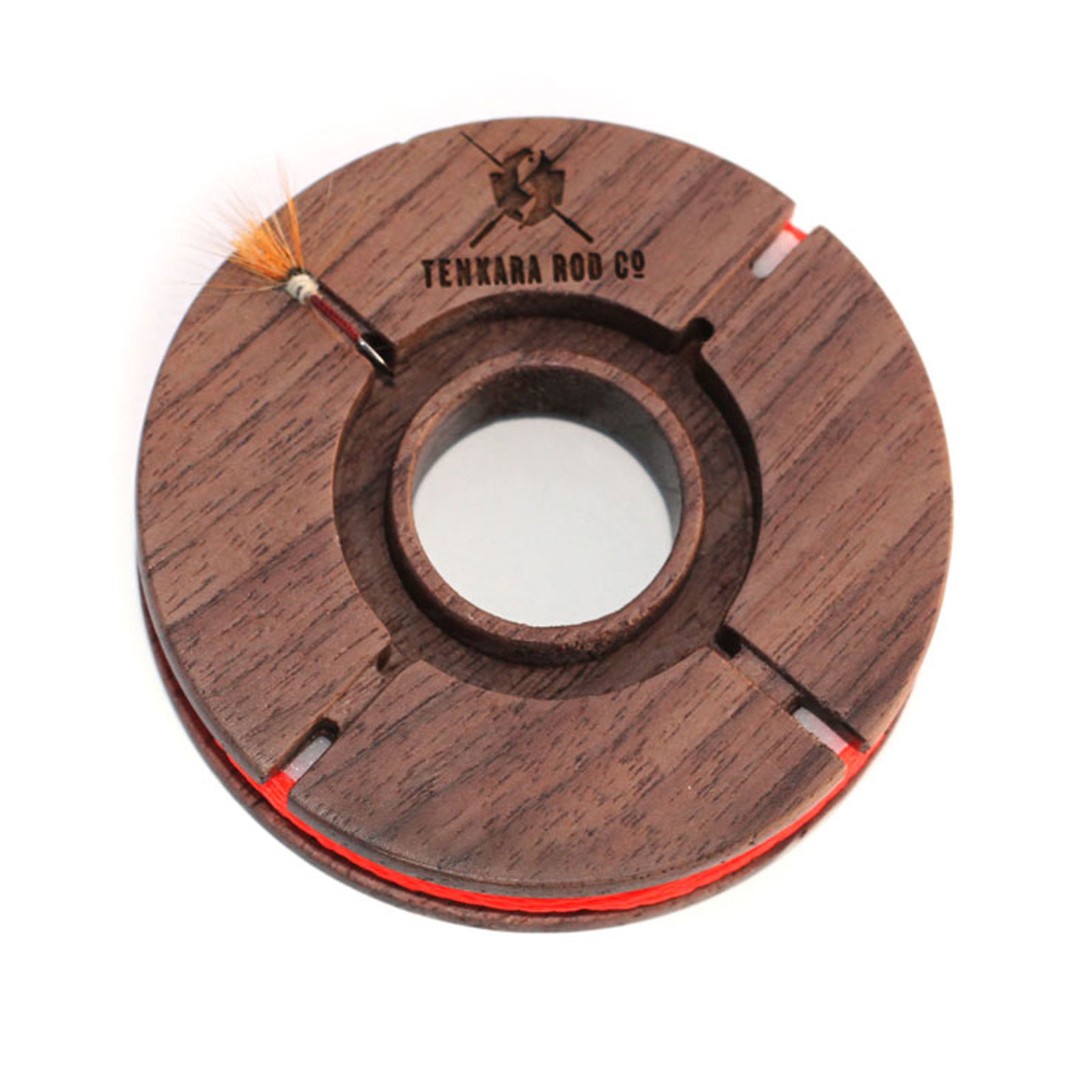 Tenkara Rod Co Wood Line Holder Spool Walnut Foam Core Fly Holder Fly