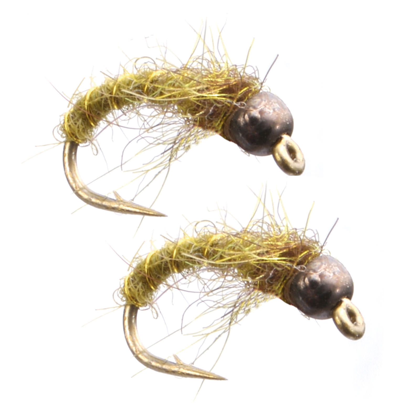 Umpqua Electric Caddis Tungsten Olive Fly Fishing Bead Head Flies Multi