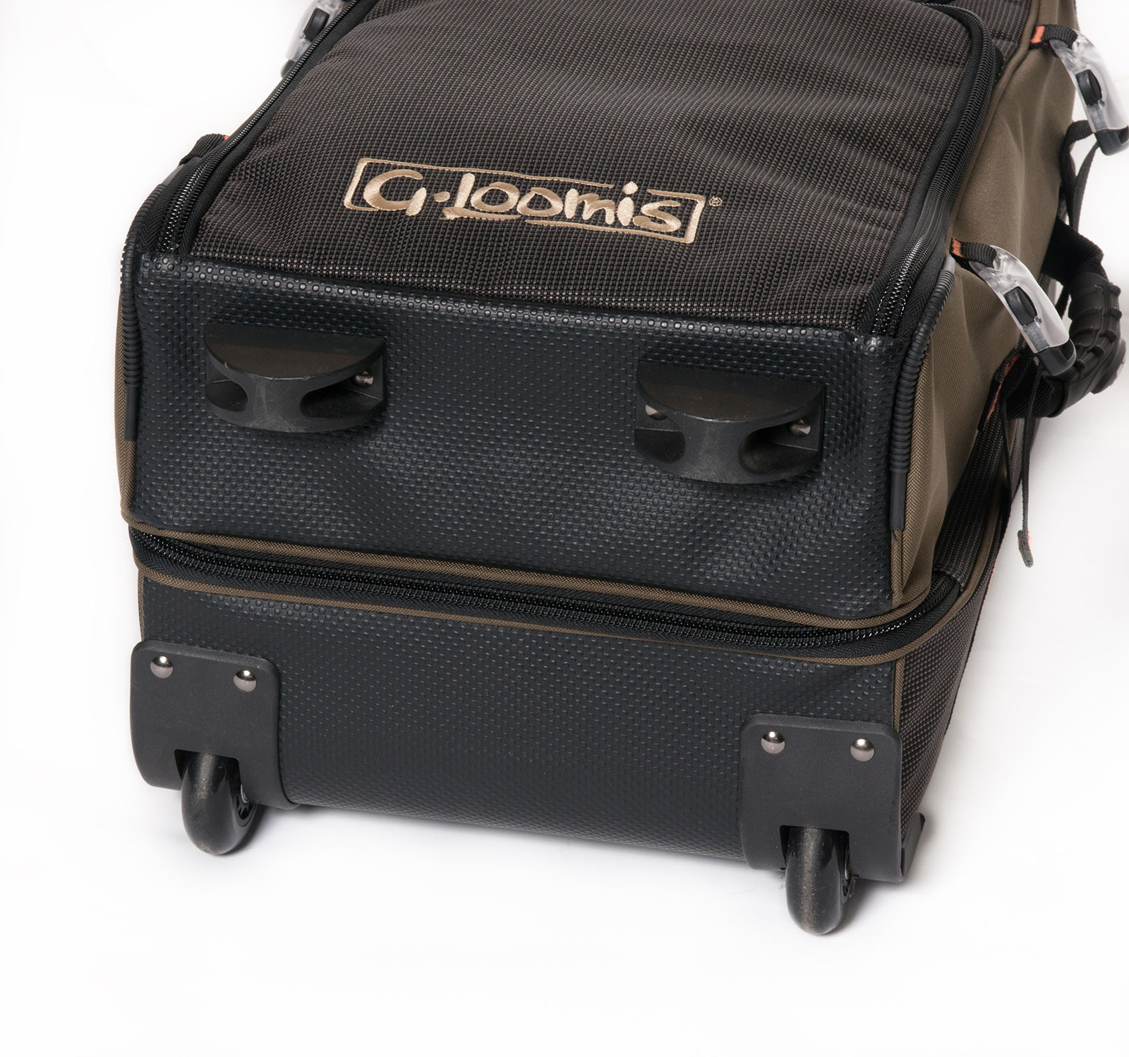 G Loomis Skeleton Fish Logo Travel Luggage Expedition Roller Bag with