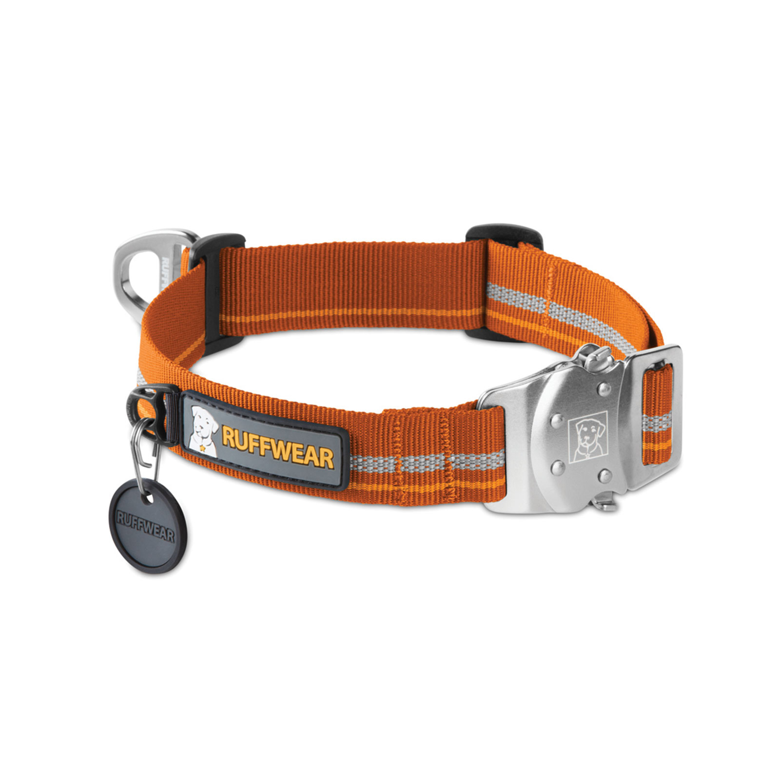 Ruffwear Top Rope Dog Collar Reflective Weighted Durable Reflective NEW