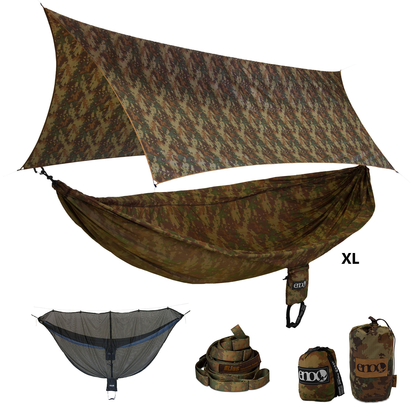 ENO CamoLink XL Onelink Hammock Forest Camo Hunting Blind Sleep