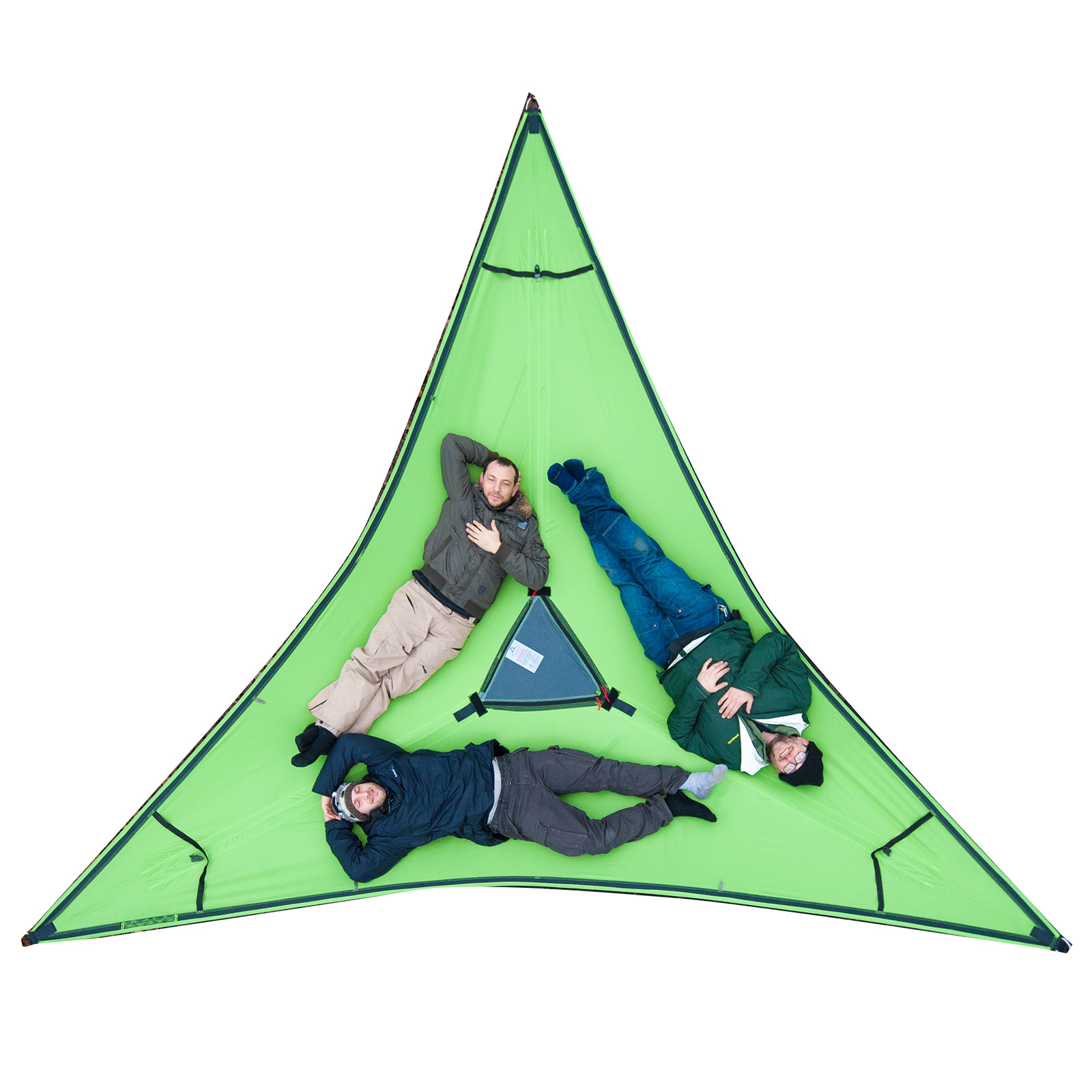 Tentsile Trillium 3 Person Camping Green Nylon Black Mesh Hammock eBay