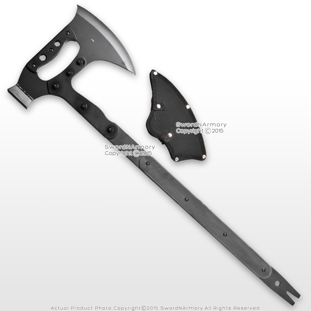 Multi Function Tools 30" Tactical Axe Hammer with Textured G10 Handle